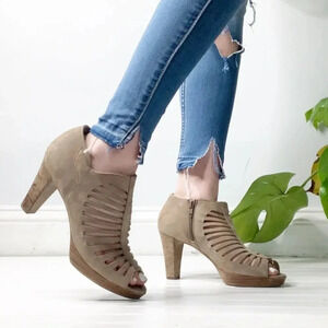 Paul Green Peep Toe Caged Pumps